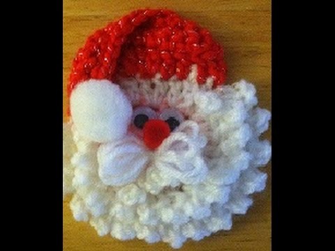 Crochet santa face.head ornament tutorial