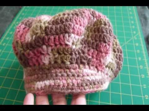 Crochet Vlog: Pink Camo Newsboy Hat