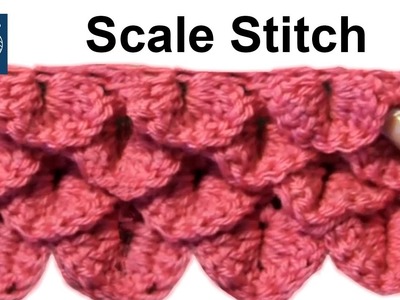 Crocodile Scale Stitch - Baby Blanket, Shawl, Scarf Crochet Geek Left Hand
