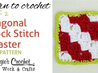 Diagonal Block Stitch Coaster - Part 2 of 2 - Right Handed