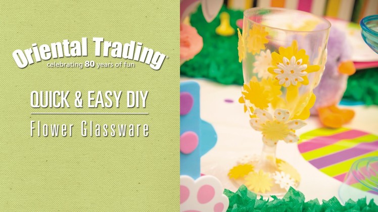 DIY Easter Flower Glassware