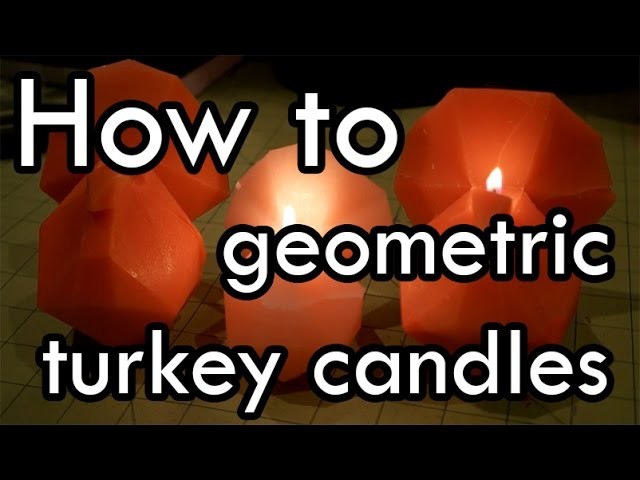 DIY: Geometric Turkey Candles