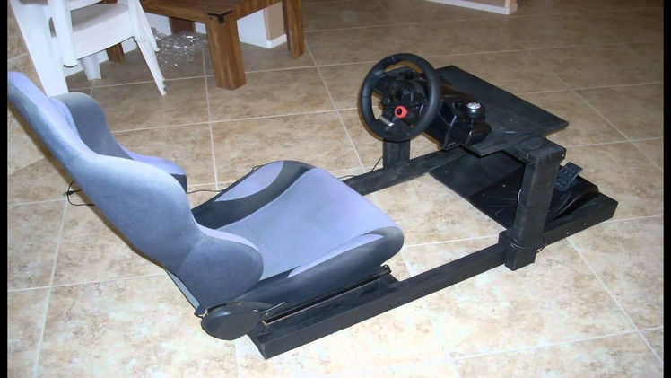 DIY Gran Turismo Logitech steering wheel stand. cockpit racing rig. Part 2