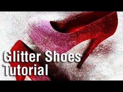 DIY Holiday Glitter Shoes using Tulip Fashion Glitter!