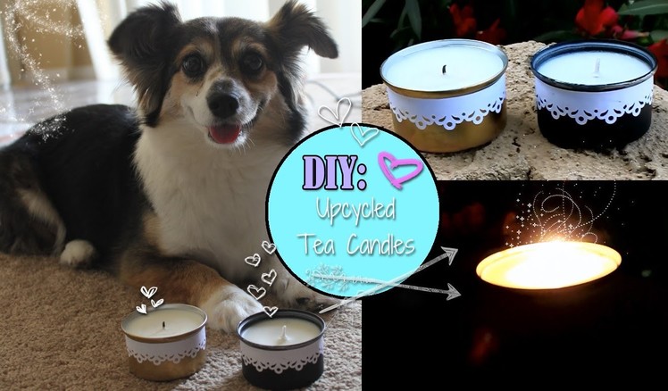DIY: Lace Trimmed Tea Candles Using Recycled Tin Cans