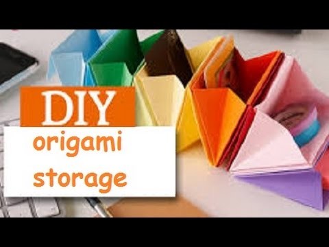 {DIY} Origami Desk Organizer