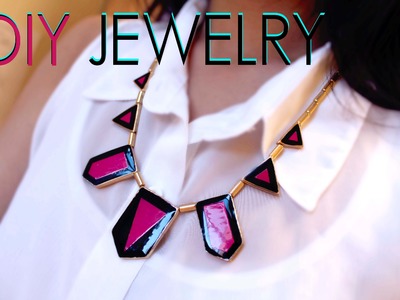 DIY: Painted Geometric Jewelry (Re-Use Old Jewelry)