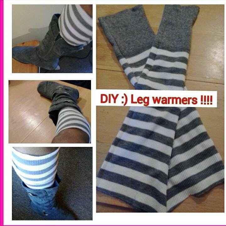 DIY:UPCYCLED SWEATER !!!  DIY Leg warmers and DIY Infinity Scarf :)