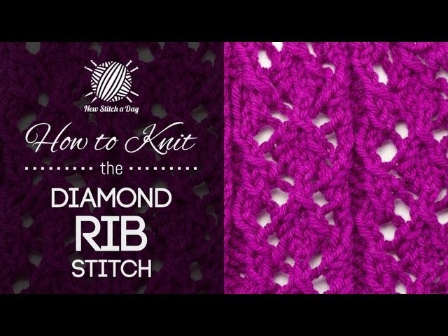How to Knit the Diamond Rib Stitch