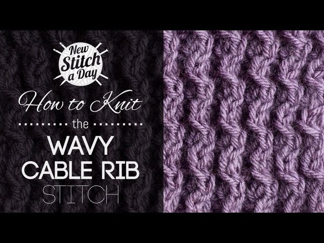 How to Knit the Wavy Cable Rib Stitch {English Style}