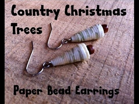 How to Make Paper Bead Christmas Tree Earrings