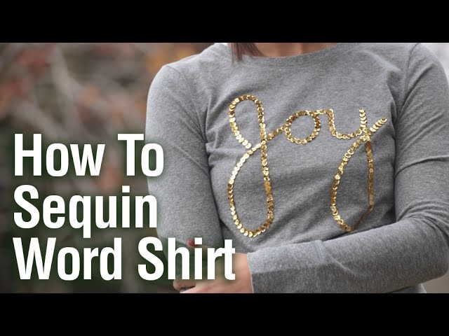How to Sequin Joy Shirt