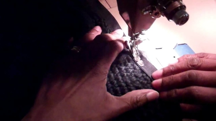 How to sew a Zipper into a Hand knitted Garment