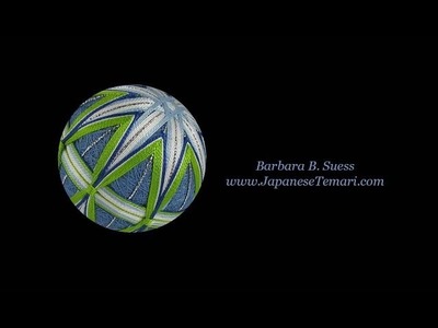 Learn to mark a simple 8 division on a Japanese temari ball