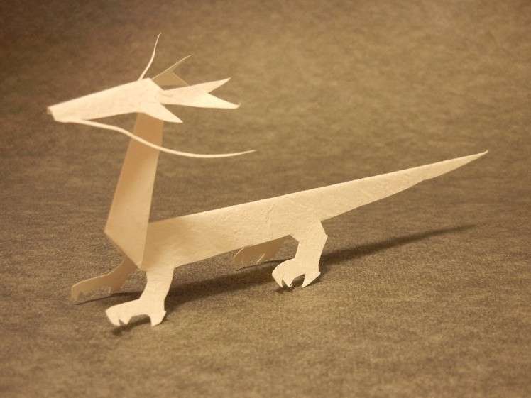 Let's make a dragon of KiriOrigami paper craft