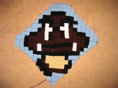 Luigi & Goomba Crochet Pillow