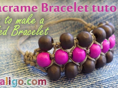 Macrame Bracelet Tutorial: How to make a beaded bracelet