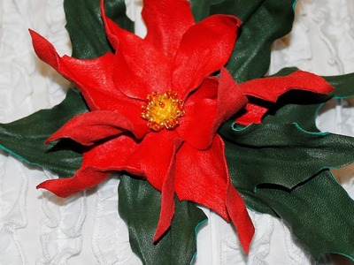Make a Leather Poinsettia Brooch - DIY Style - Guidecentral