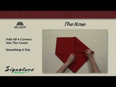Napkin Folding Tutorial - How to fold a Rose napkin