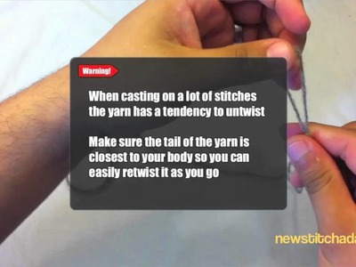 New Stitch A Day: How to Knit A Long Tail Cast On