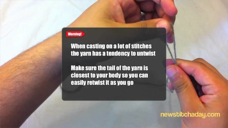 New Stitch A Day: How to Knit A Long Tail Cast On