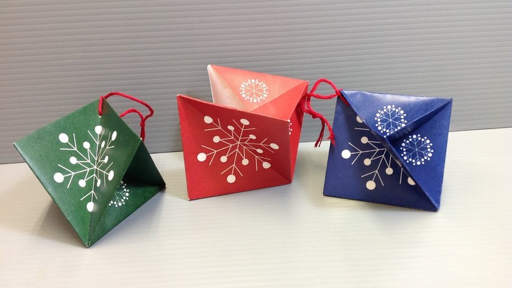 Origami Christmas Ornament - Print Your Own