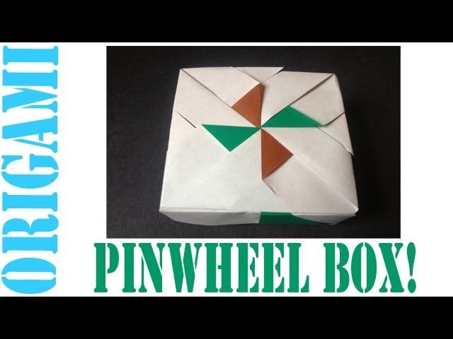 Origami Daily - 015: Square Box (Pinwheel LID) version 4 - TCGames [HD]