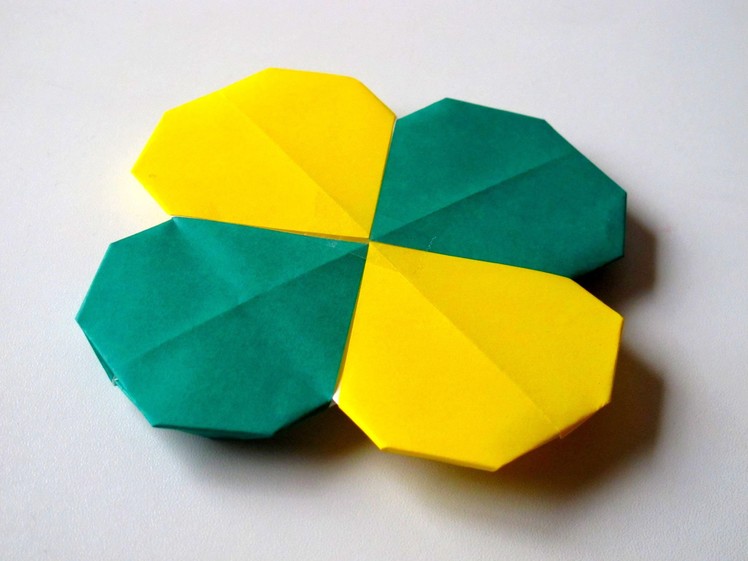 Origami - How to make a four-leaf CLOVER