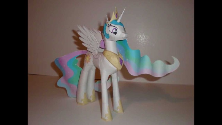 Papercraft Princess Celestia Time-Lapse