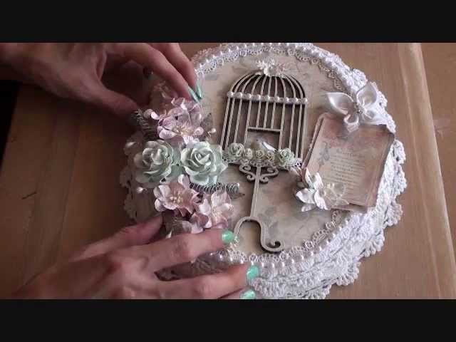 Shabbychic Birdcage Canvas  ( 2nd Design team project for Wild Orchid Crafts )