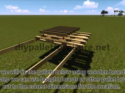 Step by Step instructions of how to make a hanging bed with pallets