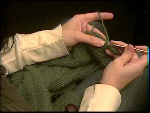 Tutorial: Crochet Scallop edge on a knit garment