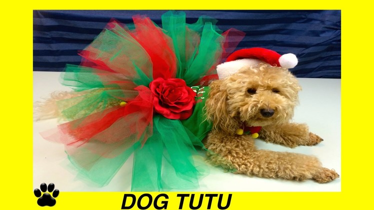 CHRISTMAS DOG TUTU SKIRT- XMAS FESTIVE DRESS - DIY Dog Craft by Cooking For Dogs