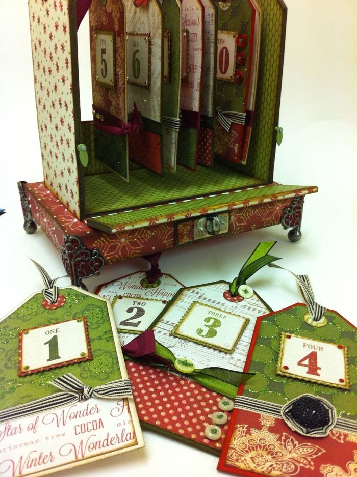 Christmas Tag Countdown -  Tag Storage Project a workshop available from The Craft Project Shop