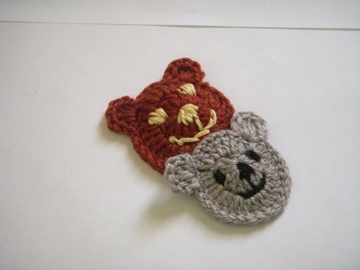 Crochet Bear Applique