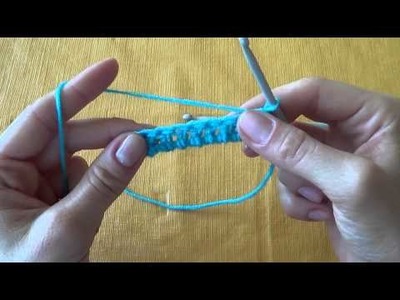 Crochet: Punto Alto relieve tomado por detrás (Back post double crochet B.P.d.c)