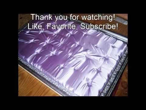 DIY: How to Make a Sufted Satin Headboard with Silver Leaf