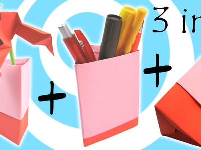 DIY: Origami Vase, Pen Holder and Gift Box (3 models in 1 tutorial)