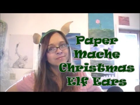 DIY Paper Mache Elf Ears for Christmas