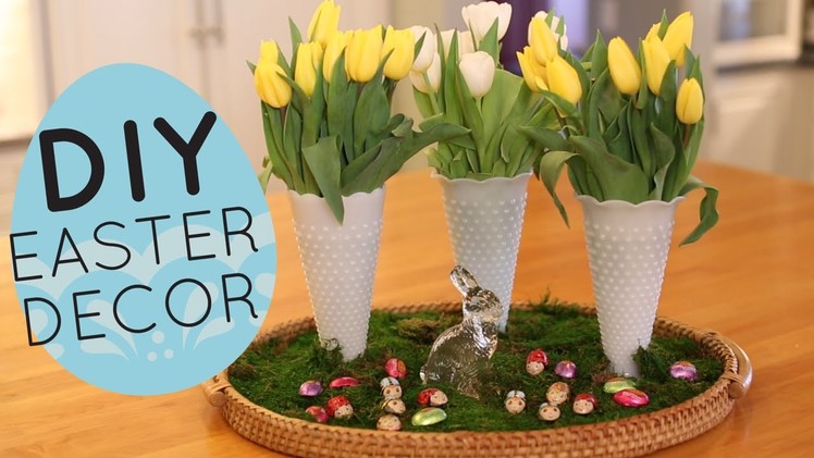 DIY Spring and Easter Centerpiece Display- Home Decor Idea
