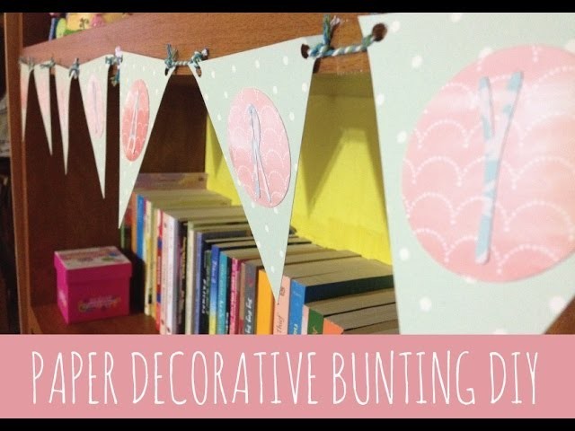 How to make Paper Decorative Bunting - DIY Room Decoration - Indonesia tutorial