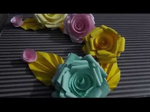 How to make paper roses at home easiy step step Real Roses Decaration DIY 2015