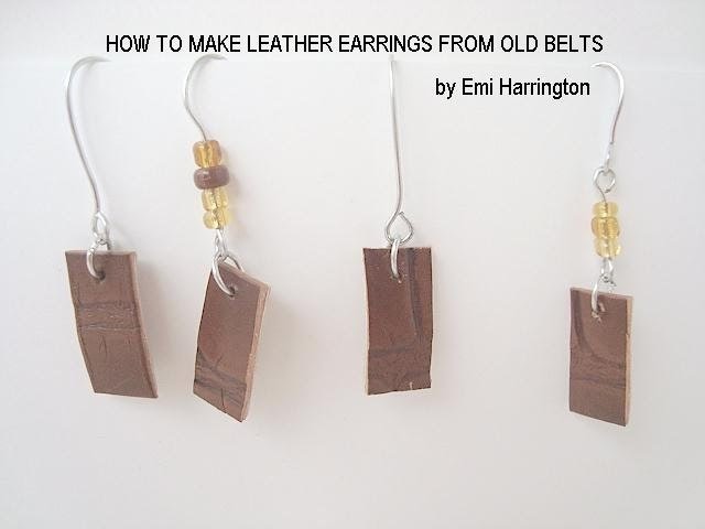 JEWELRY MAKING, Make leather earrings from an old leather belt