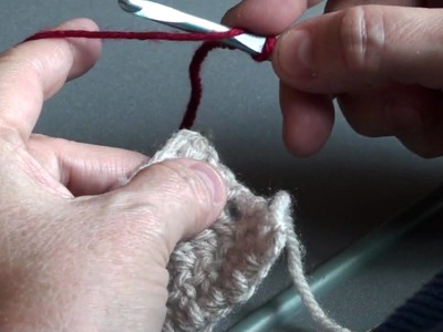 No Chain Double Crochet with Color Change