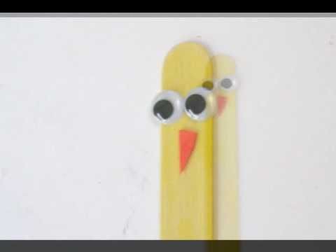 Preschool Art - Craft Stick Chick