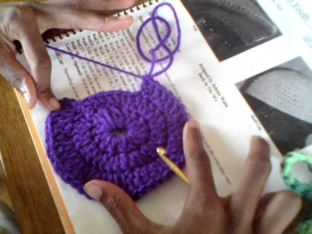 Working In The Round Potholder