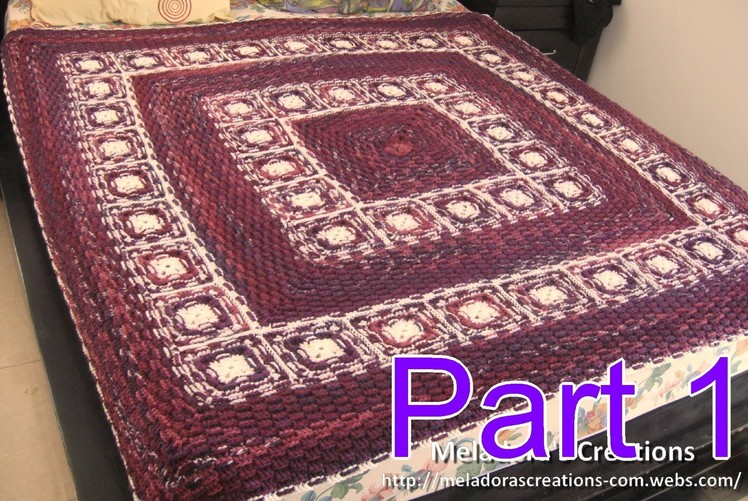 Basket Weave Granny Afghan pt 1 - Left Handed Version - Making the Grannies