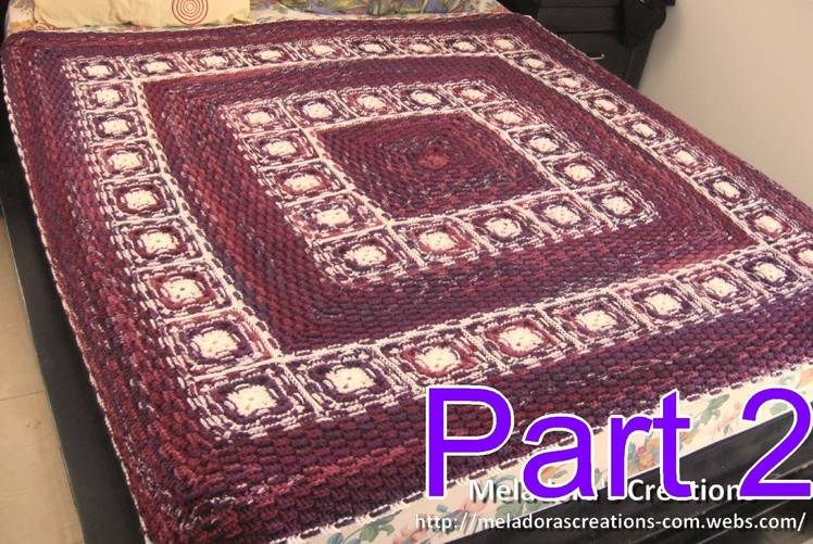 Basket Weave Granny Afghan pt 2 - How to Connect Granny Squares - Crochet