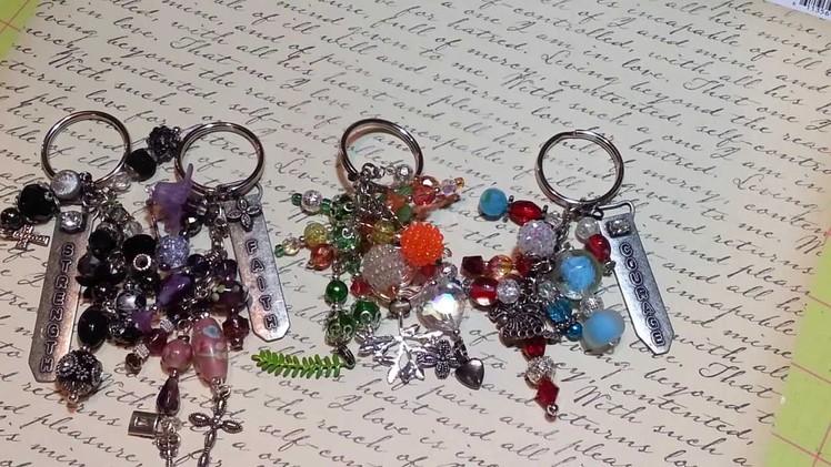 Beaded key chain-  purse charms