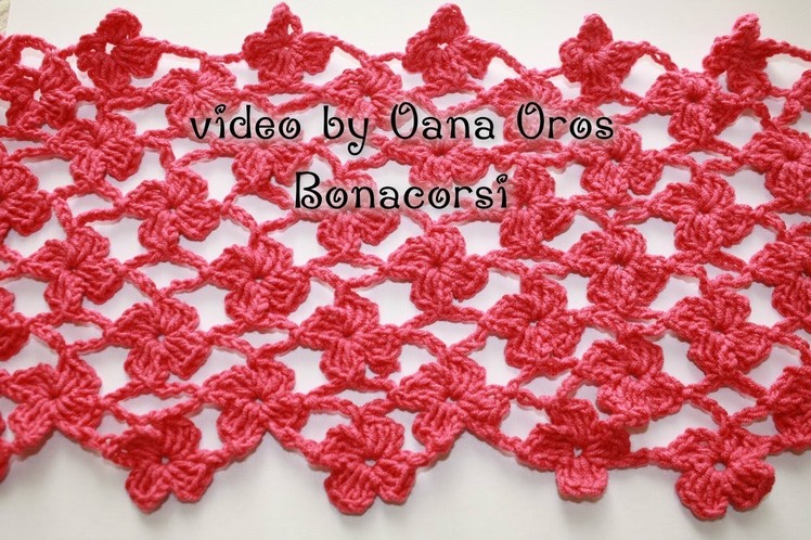 Crochet flowers&arches stitch